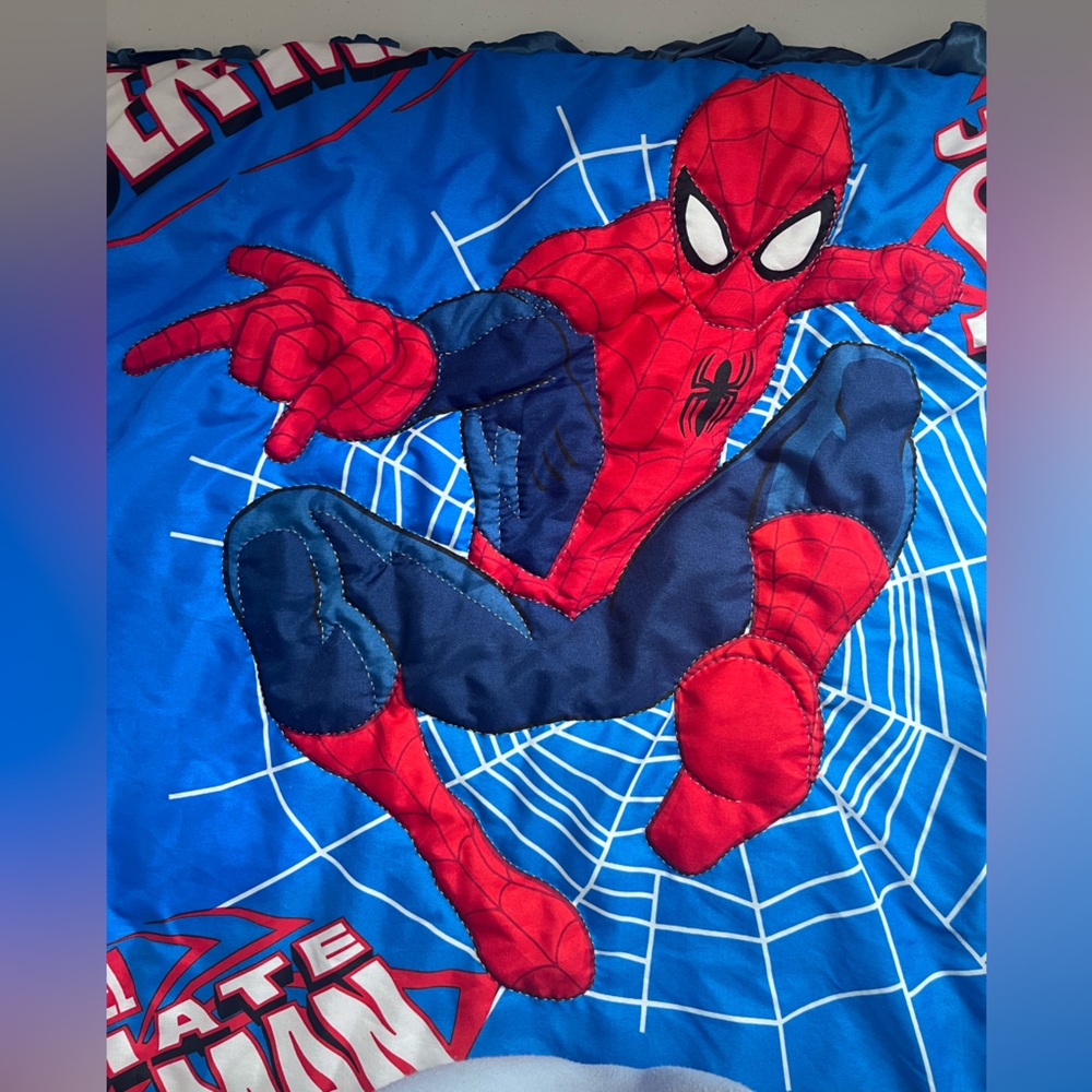 Handmade Supehero Spider-Man Kids Quilt One Of Kind - Picture 3 of 8